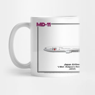 McDonnell Douglas MD-11 - Japan Airlines "J Bird - Hodgson's Hawk Eagle" (Art Print) Mug